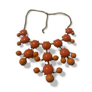 Coral and Orange Bubble Statement Necklace